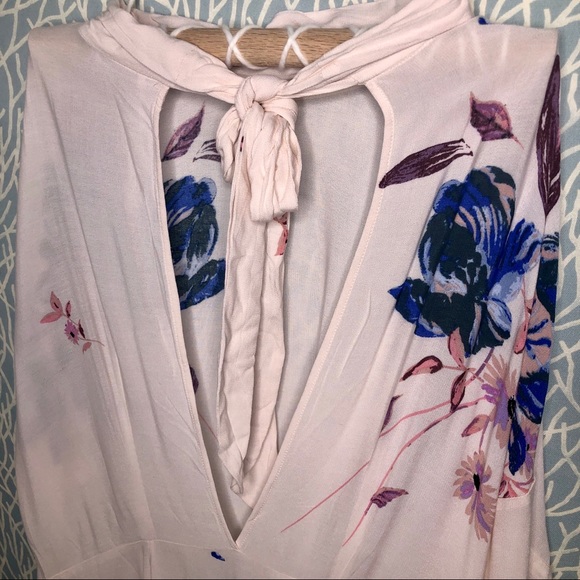 Free People Ivory Floral Print Dress or Long Tunic - Picture 7 of 8